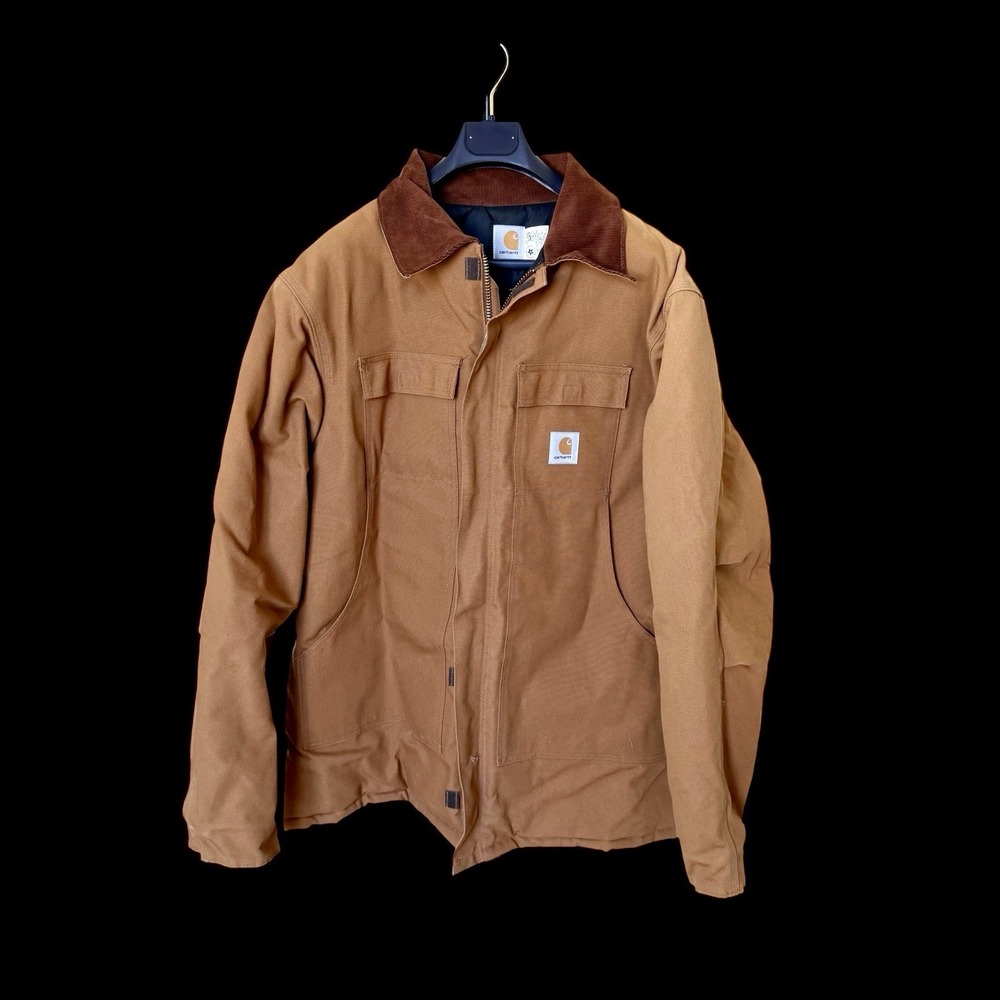 Vintage Carhartt Jacket Mens 50 Tall‎ Brown Canvas Work Lined CQ196 Coat USA